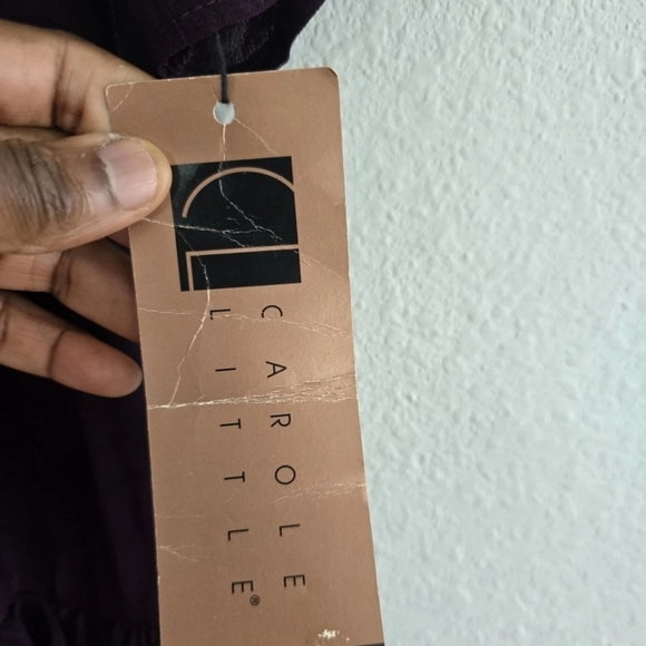 VTG Carole Little Sheer Maxi Dress Sz 8 Purple Ruffles Pad Dead Stock Y2k Tiered - Picture 6 of 14